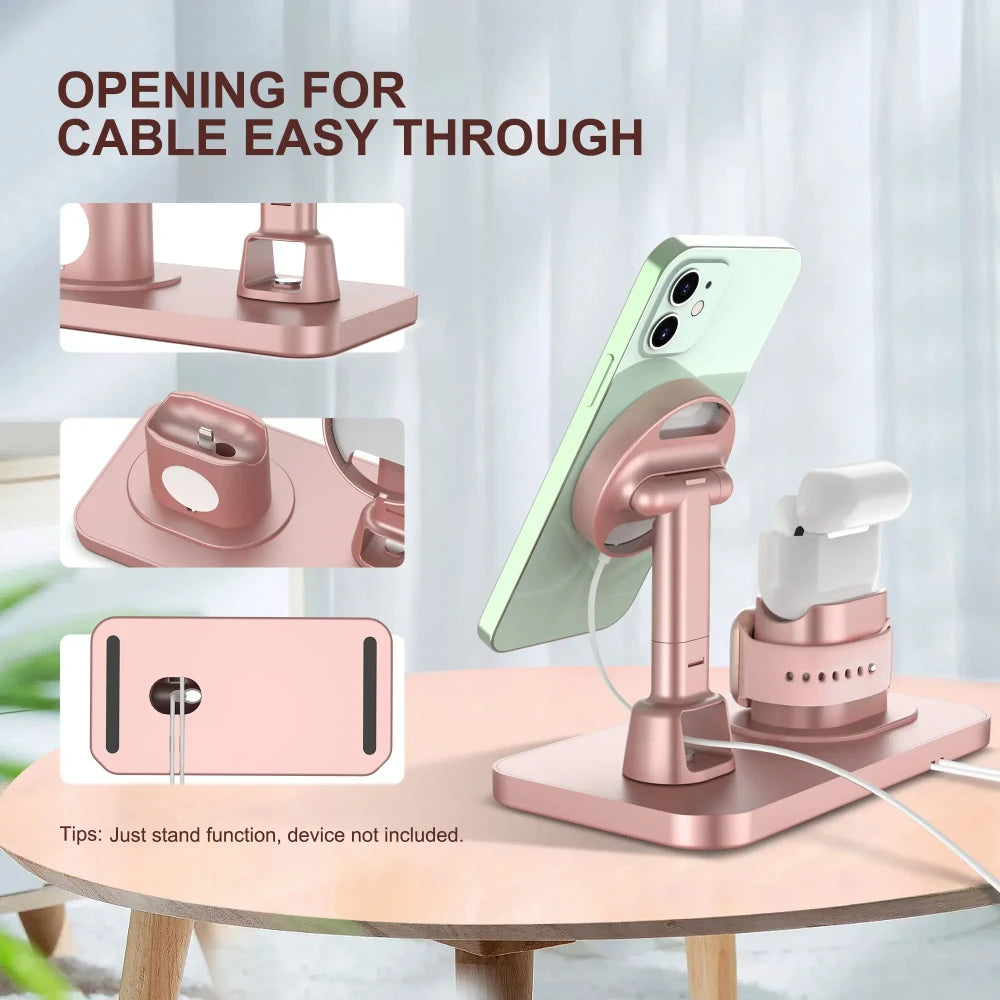LED Fast Wireless Charging Station